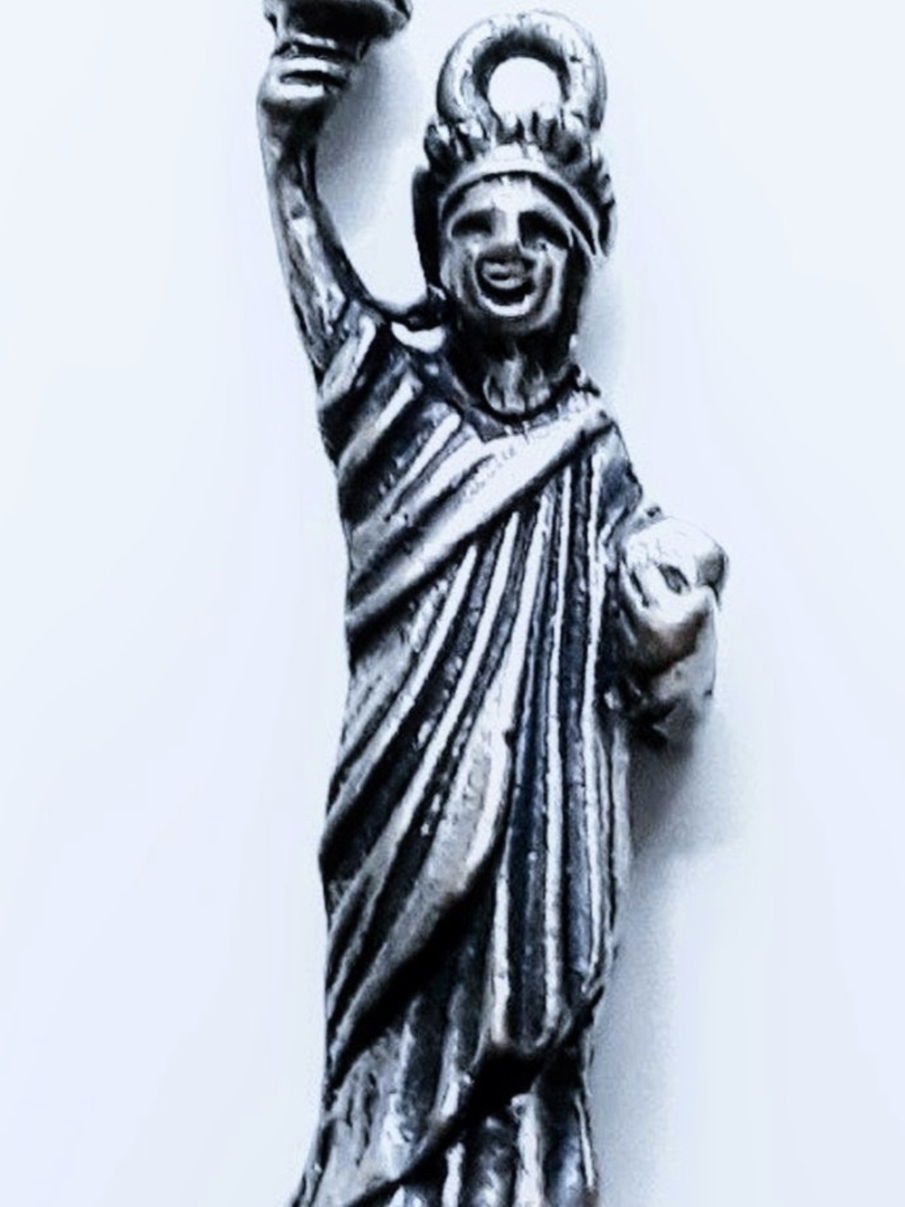 Silver Statue of Liberty Miniature Home Art Figurine